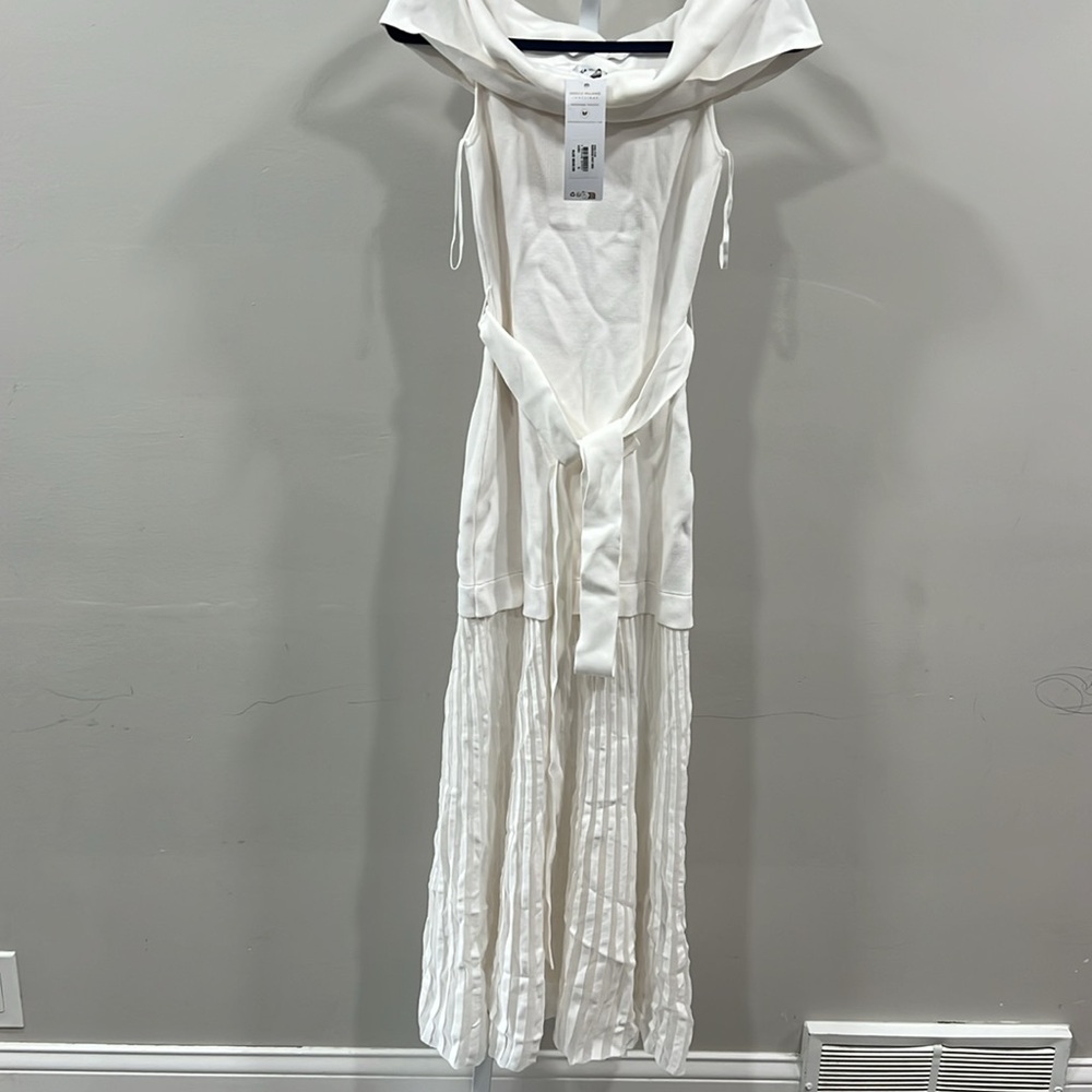 Rebecca Vallance Mariana Knit Midi Dress in Ivory - Picture 6 of 14